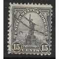 USA 1922 15c GREY STATUE OF LIBERTY SG 574 FINE...