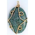 Dumortierite Gold Wire Wrap Gemstone Pendant 61