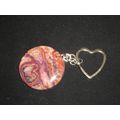 Extraordinary pink crazy lace jasper round love...