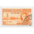 CAYMAN ISLANDS 1946 KG6 VICTORY USED SG128 128 SG