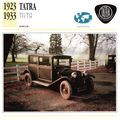Collectors Club card. Classic Cars. Tatra T11/T12