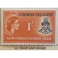 Cayman Islands 1959 New Constitution 1s Black O...