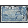 Barbados 1950 SG275 6c Light Blue Fine Used ...
