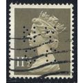 11.5p machin stamp - NYCC perfin - 11 ½ Mushroo...