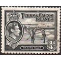 Turks & Caicos Islands 1938. 1/4 Penny Value. R...