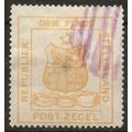 Stellaland 1884 SG2 3d Orange Fine Used Cat £37...