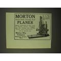 1922 Morton Planer Ad - 72-Inch Stroke Travelin...