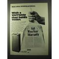 1971 Oasis Water Fountain Ad - Warranty Holds Water