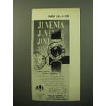 1950 Juvenia Mystere Silhouette Watch Ad - Every woman loves a mystery