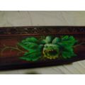 Beautiful wood tray hand-painted design