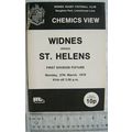 1978 programme Widnes v. St. Helens