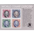 World Stamp Expo '89 Souvenir Sheet 90 Cent Pos...
