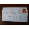 1865 GB QV 1d Red stamp CR Plate 97 entire Fish...