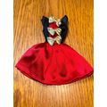 Barbie Christmas Dress Genuine Mattel Red Black...