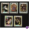 ANGUILLA 1970 CHRISTMAS PAINTINGS SG 99/103 SET...