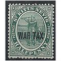 St Kitts Nevis 1916 SG22a 1/2d Deep Green WAR T...