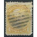 Canada 1878 SG75 1c Bright Yellow Good Used . . ..