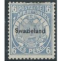 Swaziland 1889 SG6 6d Blue Mounted Mint . .