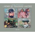 CENTRAL AFRICA 2014 SHEET MNH TOULOUSE LAUTREC ...