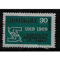URUGUAY 1969 30p ANNIV OF I.L.O EMBLEM SG 1406 ...