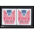 CVP33 43c Shield Very Fine MNH Pair PA5077