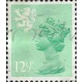 SCOTLAND, Queen Elizabeth II, Machin, light gre...