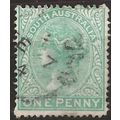 South Australia 1875 SG158 1d Blue-Green Fine Used