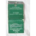 Matchbook Cover Fisherman's Wharf, Brompton Rd,...