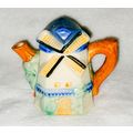 Porcelain 5.5" Miniature Teapot, 2-Piece Windmi...