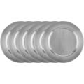 Old Dutch 13" Brushed Nickel Charger Plates-Ham...