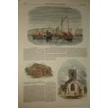 LOBSTER FISHING / CRANOE CHURCH [Hand-colored] ...