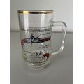 GLASS HALF PINT TANKARD - FLINTLOCK PISTOLS
