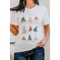 White Christmas Tree Graphic Tee