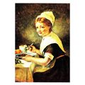 Colour Postcard - Foundling Girl at Christmas D...