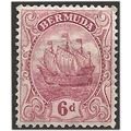 Bermuda 1924 SG50a 6d Pale Claret Mounted Mint ...