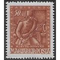 Mi 729: 5 f. + 6 f.red-brown War Care: Honved S...
