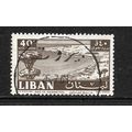 LEBANON 1961 AIR SG 689 40p SEPIA BAY OF MAAMEL...