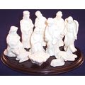 Pre-Owned 11 Pc. Nativity Set with Wood Base Ch...
