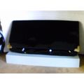 Women's black clutch paton leather