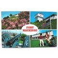 1988 postcard Fort Mackinac, Michegan