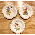 (3) Home Interiors Decor Plate Set - Floral Pri...