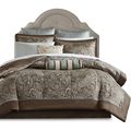 King 12 Piece Cotton Polyester Comforter Set Bl...