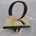 Metal GOLD Colored Letter O Christmas STOCKING ...