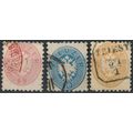 Coat of Arms: 3 Values - Austria 1863 - FH - Mi...
