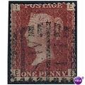 1864 SG43 1d Red Plate 149 Good/Fine Used "EI"
