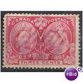 Canada 1897 SG126 3c Carmine Good Used. .