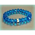 Lovely Aqua Blue Swarovski Crystals Bracelet Ba...