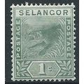 Selangor 1893 SG49 1c Green Mounted Mint ..