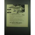 1949 Pan American World Airways Ad - Escape fro...