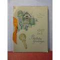 21st BIRTHDAY GREETINGS CARD with PAPER INSERT ...